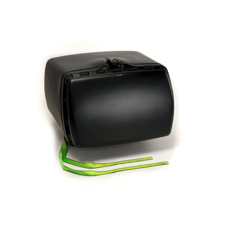 Top box PUIG MAXI BOX Negru with lock and attached with straps
