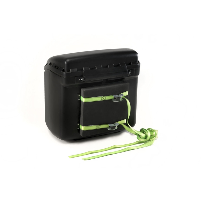 Top box PUIG MAXI BOX Negru with lock and attached with straps