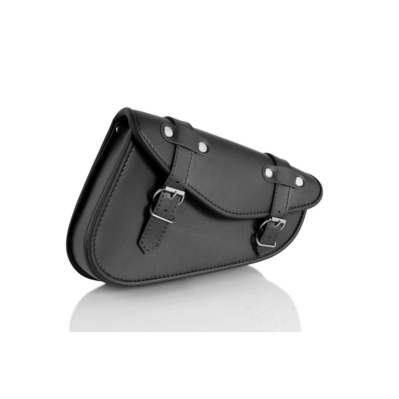 Leather saddlebag CUSTOMACCES DETROIT Negru dreapta