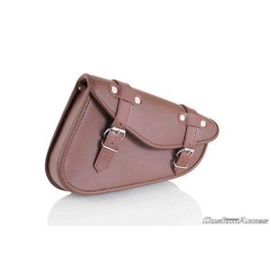 Leather saddlebag CUSTOMACCES DETROIT AP0003T brown stanga