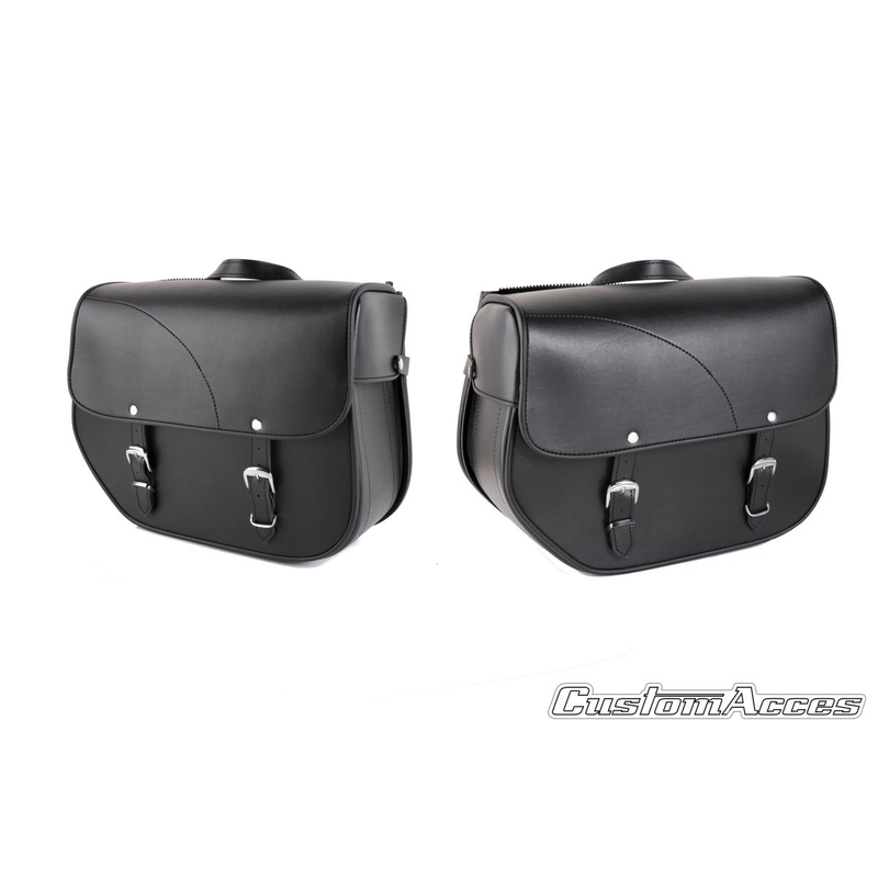 Leather saddlebag CUSTOMACCES SANT LOUIS Negru pereche