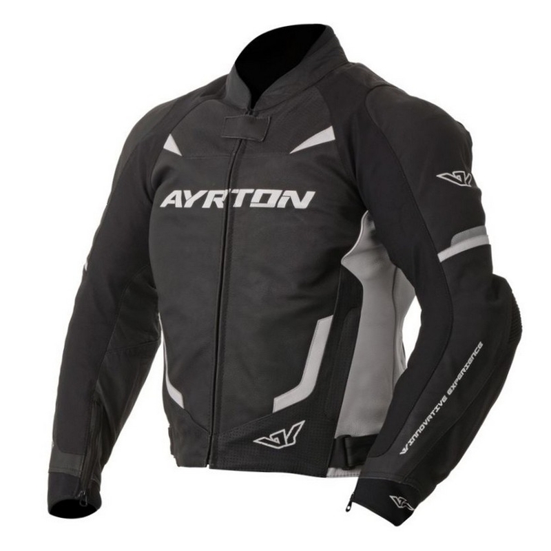 Ayrton Evoline negru și alb jacheta de motociclete lichidare