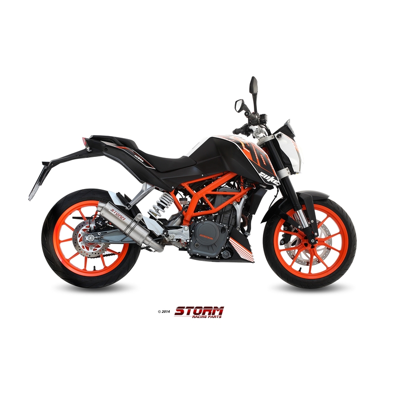 Sistem de evacuare complet 1x1 STORM GP otel inoxidabil pentru KTM Duke 390 2013-2016