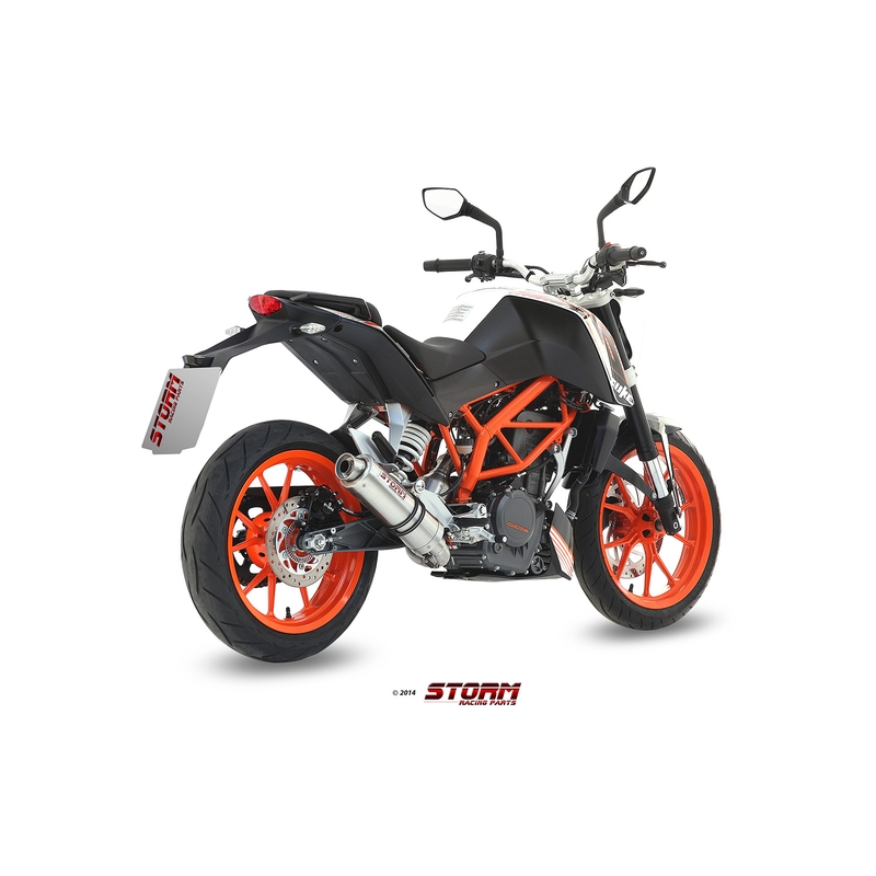 Sistem de evacuare complet 1x1 STORM GP otel inoxidabil pentru KTM Duke 390 2013-2016