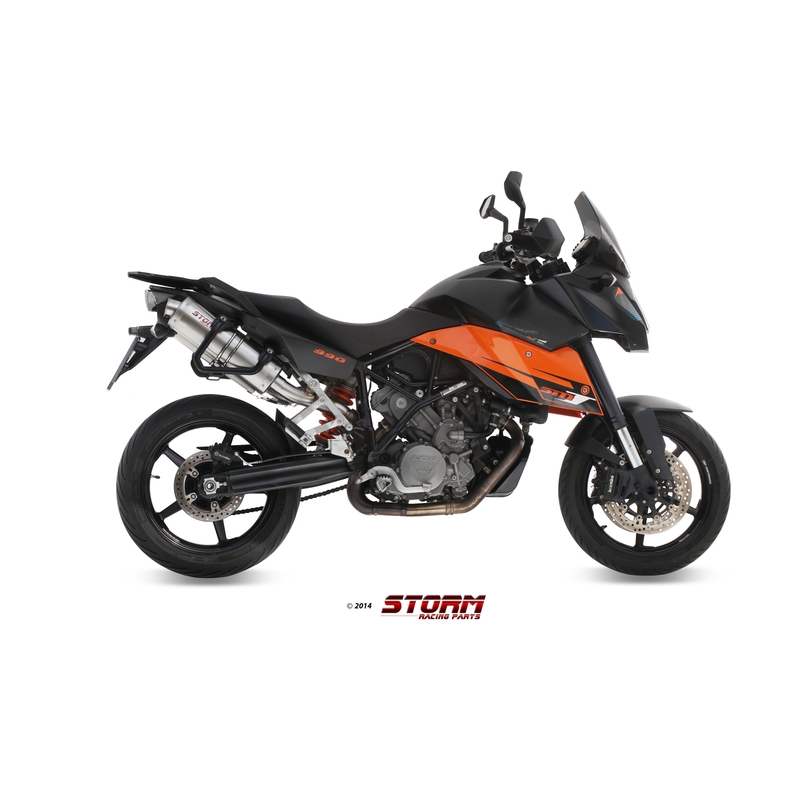 Kit 2 evacuari STORM OVAL otel inoxidabil pentru KTM Supermoto 990 / R / T 2009-2013