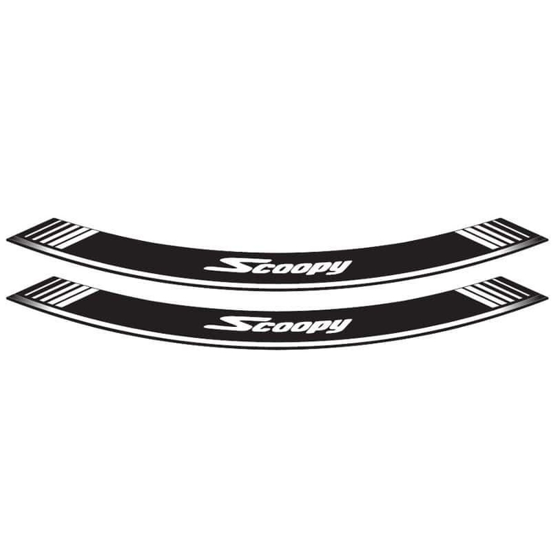 Rim strip PUIG SCOOPY Alb set of 8 rim strips