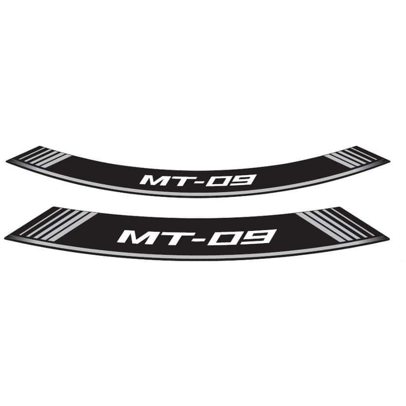 Rim strip PUIG MT-09 argintiu set of 8 rim strips