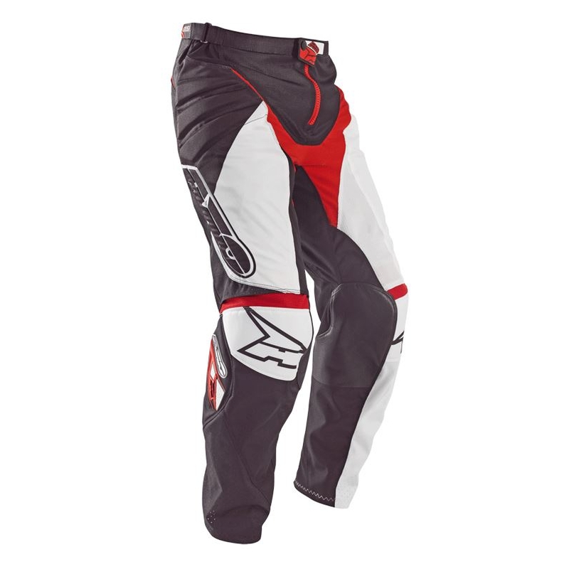 Pantaloni Motocross AXO Motion 4 alb-negru-roșu lichidare