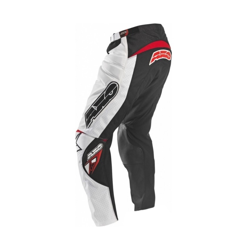 Pantaloni Motocross AXO Motion 4 alb-negru-roșu lichidare