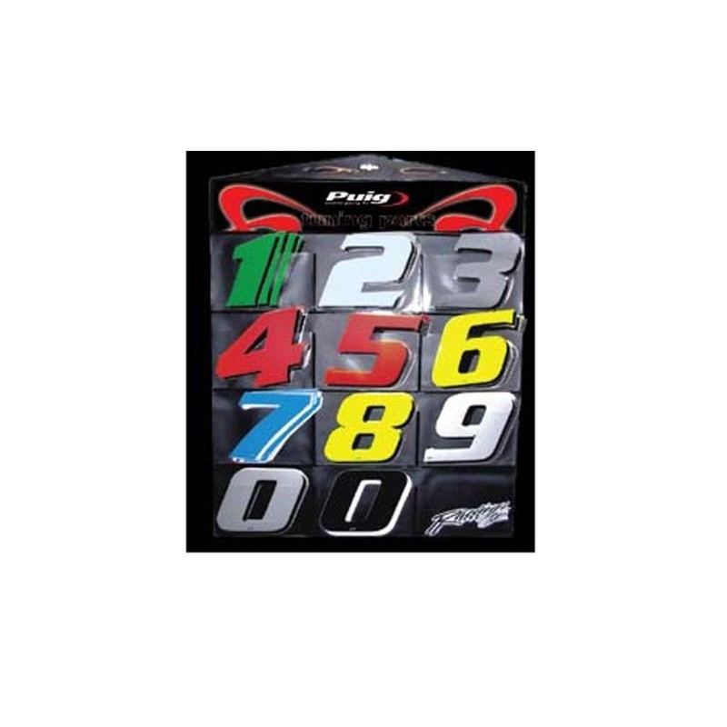 Sticker PUIG NUMBER 6 Alb 115mm (5 units) lichidare