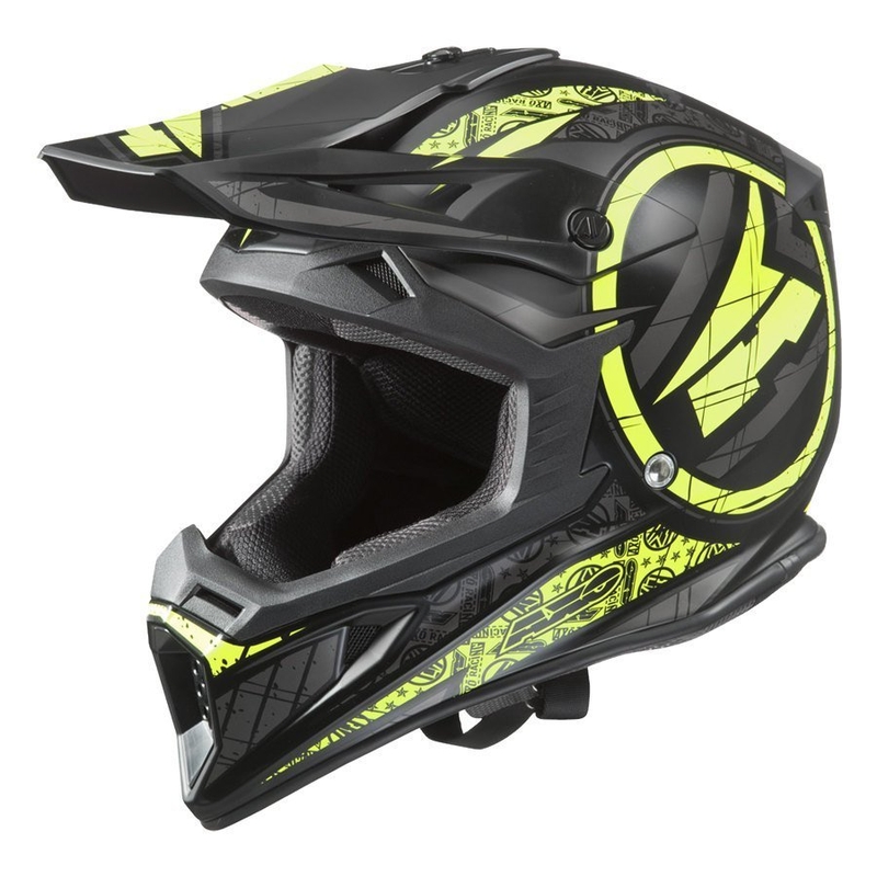 Cască de motocross AXO Jump negru-fluo galben lichidare