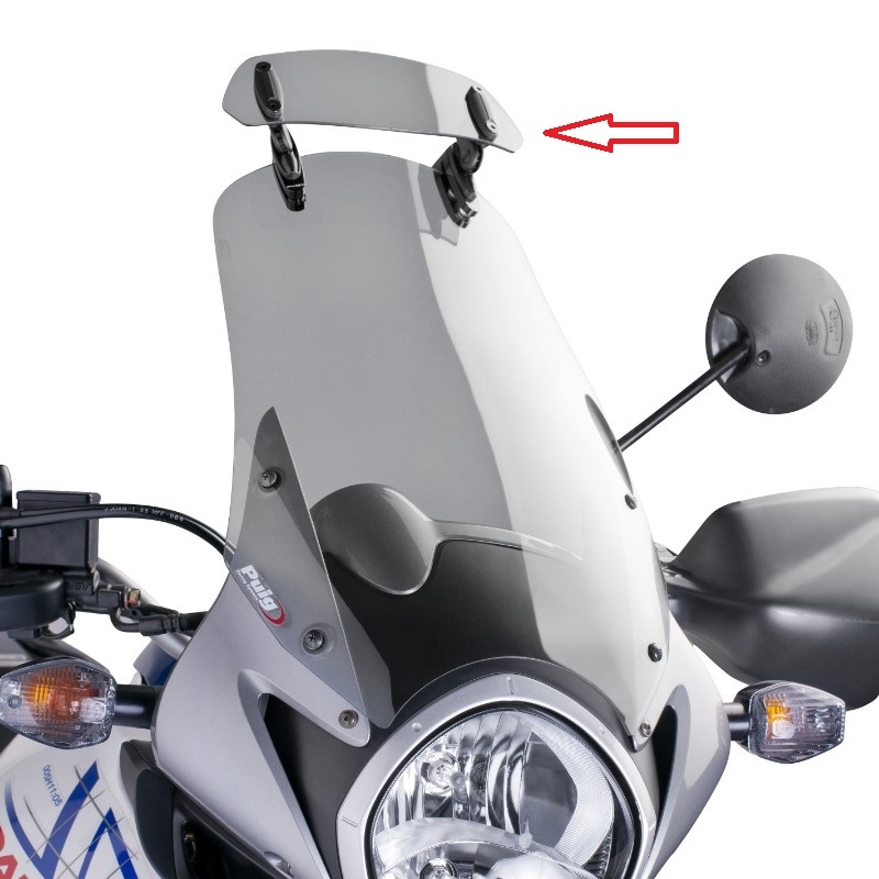 Multiadjustable visor PUIG clip-on smoke
