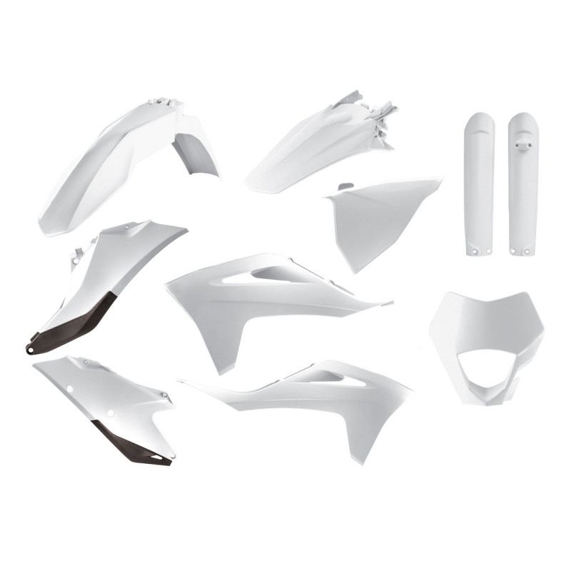 Kit plastice POLISPORT enduro Alb