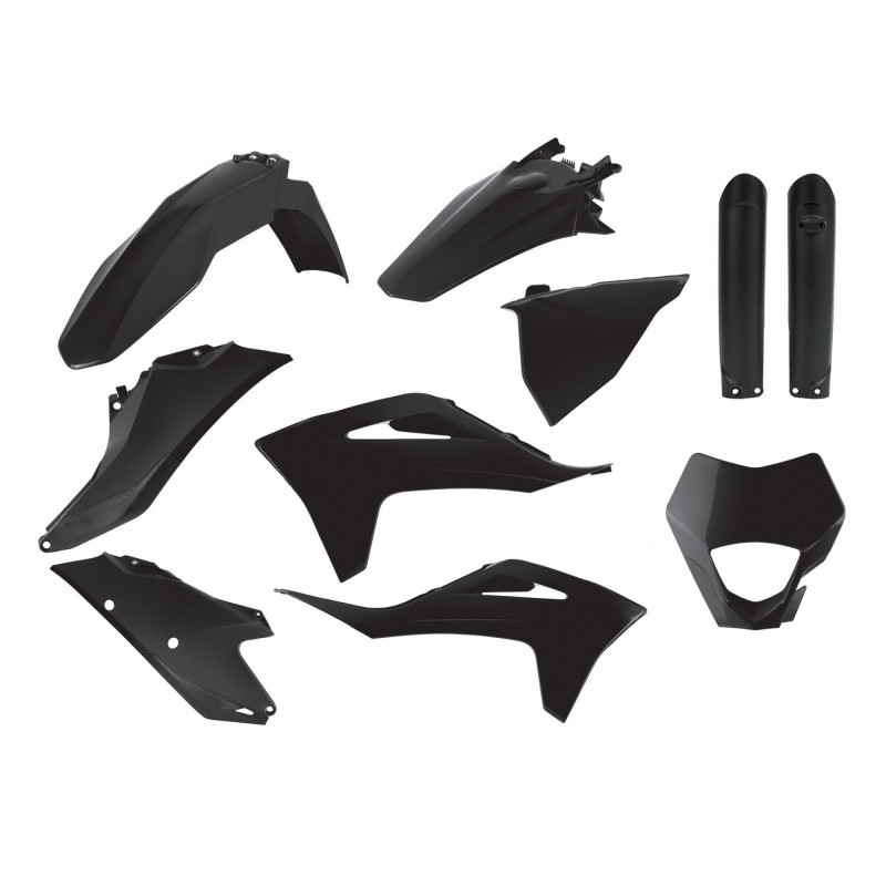 Kit plastice POLISPORT enduro Negru