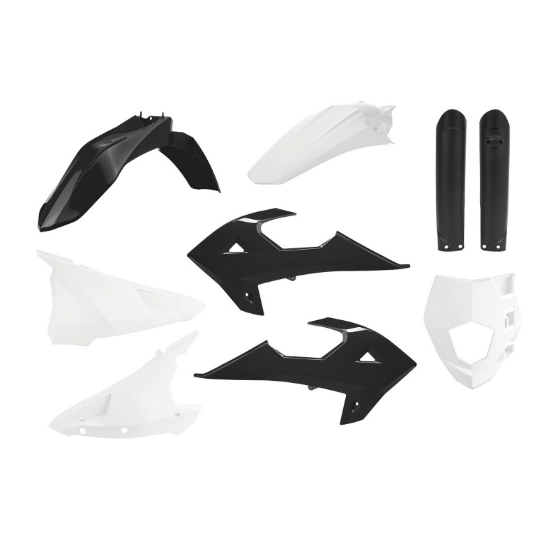 Kit plastice POLISPORT enduro Black/white