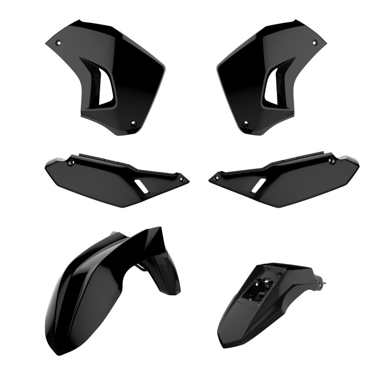Kit plastice POLISPORT Negru pentru KAWASAKI KLR 650 2008-2018