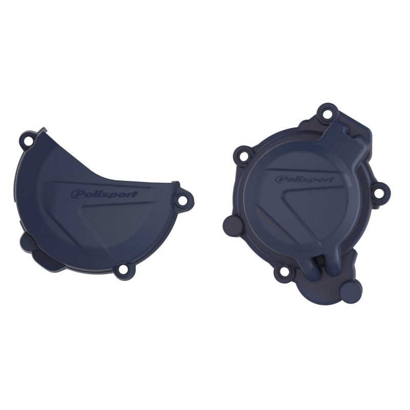 Clutch and ignition cover protector kit POLISPORT Albastru