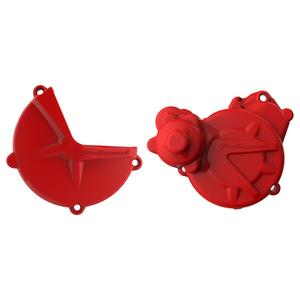 Clutch and ignition cover protector kit POLISPORT 91003 Rosu