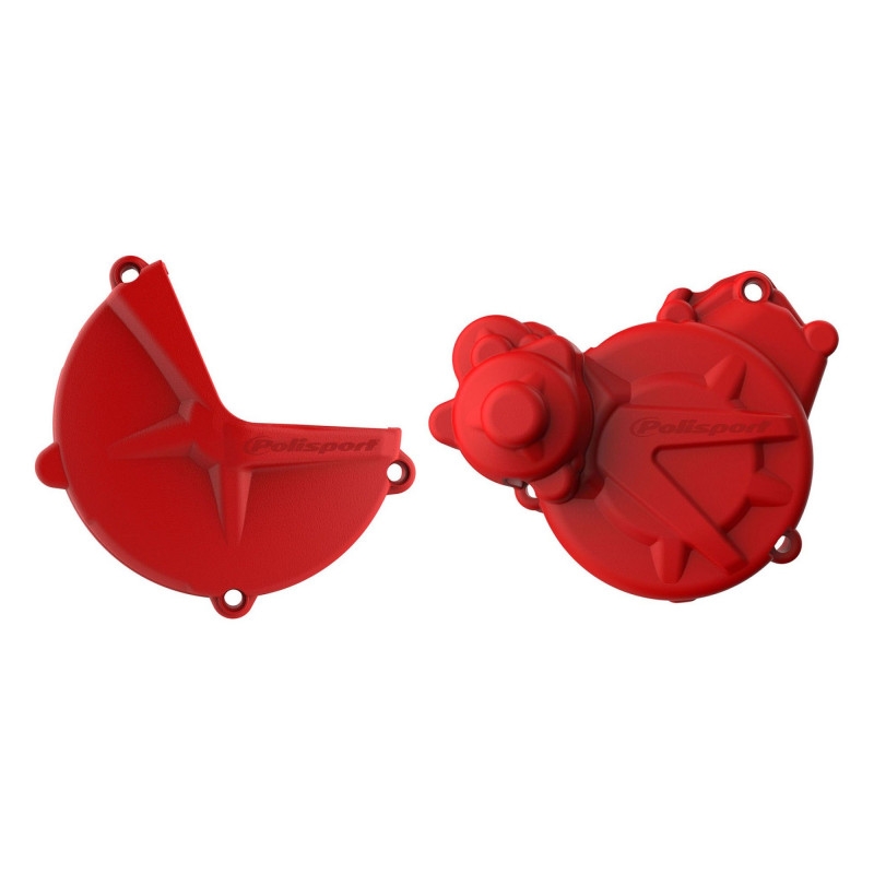 Clutch and ignition cover protector kit POLISPORT Rosu