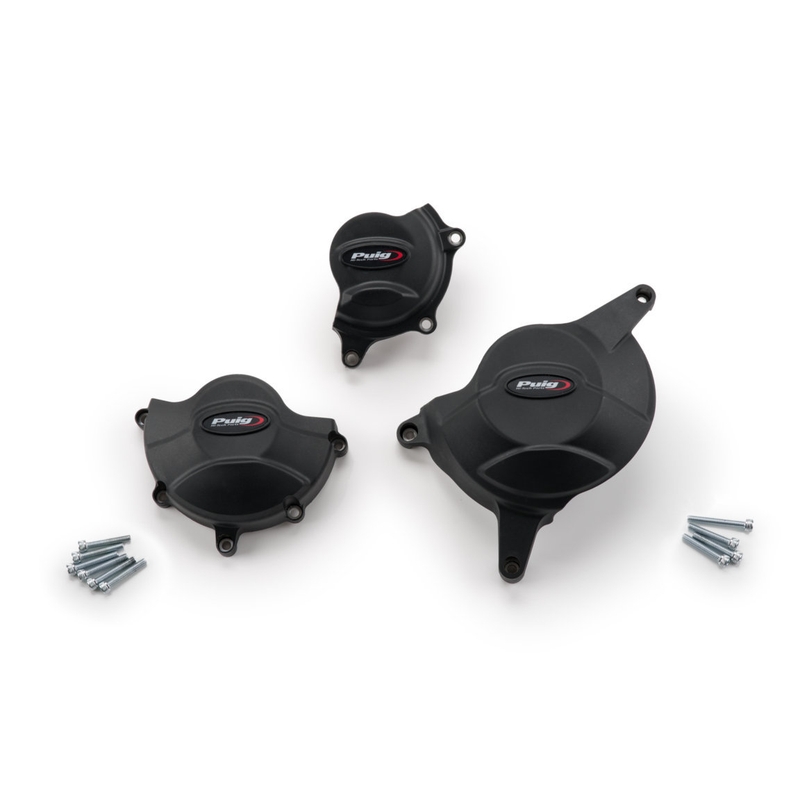 Engine protective covers PUIG Negru included right, left and alternator caps