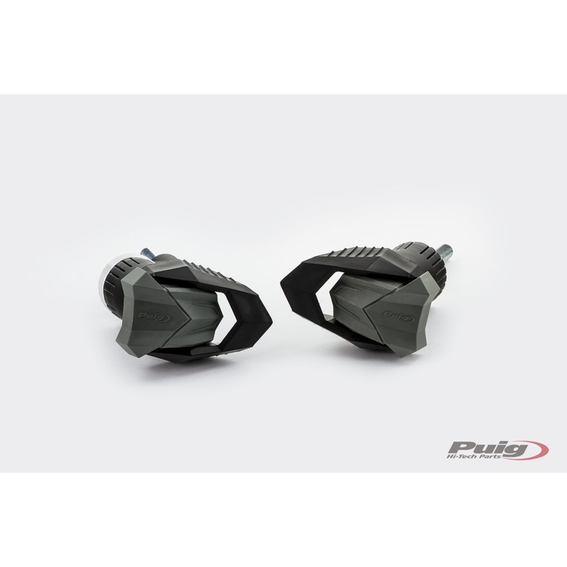 Frame sliders PUIG R19 black with grey rubber lichidare