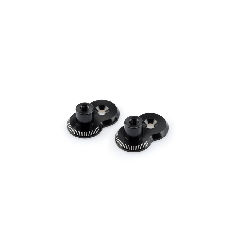Adjustable footpegs relocation adaptors kit PUIG 20mm Negru