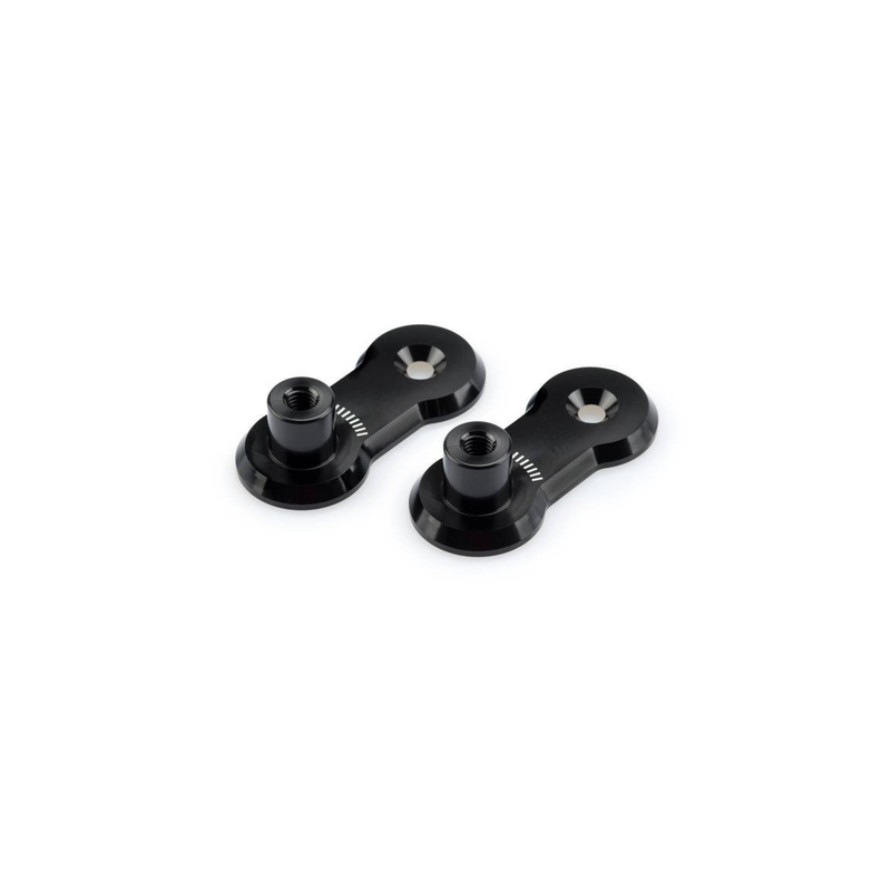 Adjustable footpegs relocation adaptors kit PUIG 40mm Negru