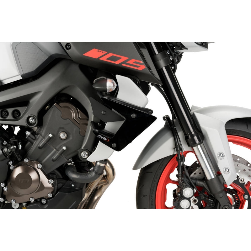 Side spoilers PUIG DOWNFORCE Negru pentru YAMAHA MT-09 850 / 890 2017-2020