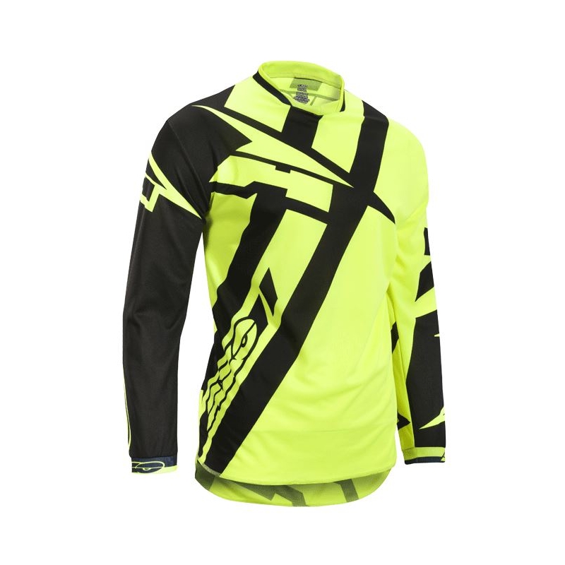 Motocross tricou AXO Motion 4 Jersey negru-fluo galben lichidare