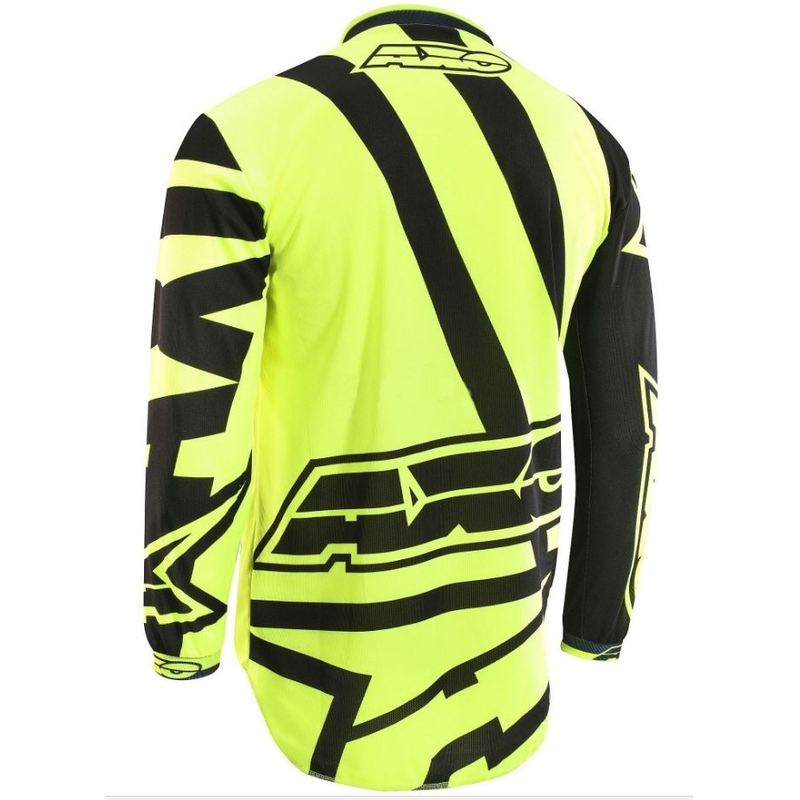 Motocross tricou AXO Motion 4 Jersey negru-fluo galben lichidare