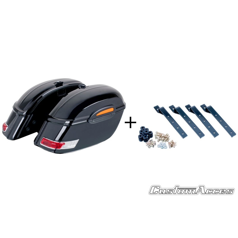 Genti rigide CUSTOMACCES TOURING Negru pair, with KF universal support
