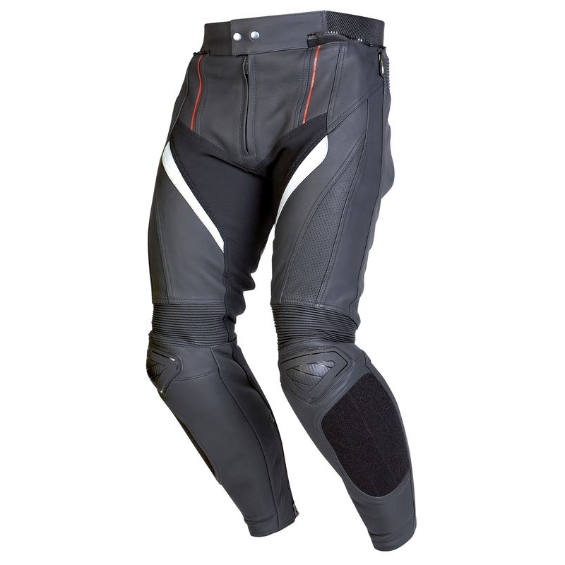 Ozone Grip pantaloni de motocicletă din piele neagră Ozone Grip