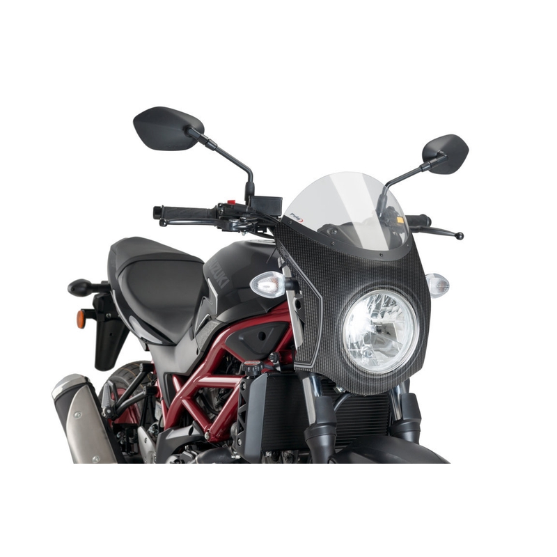 Parbriz PUIG RETRO SEMI-FAIRING smoke carbon look