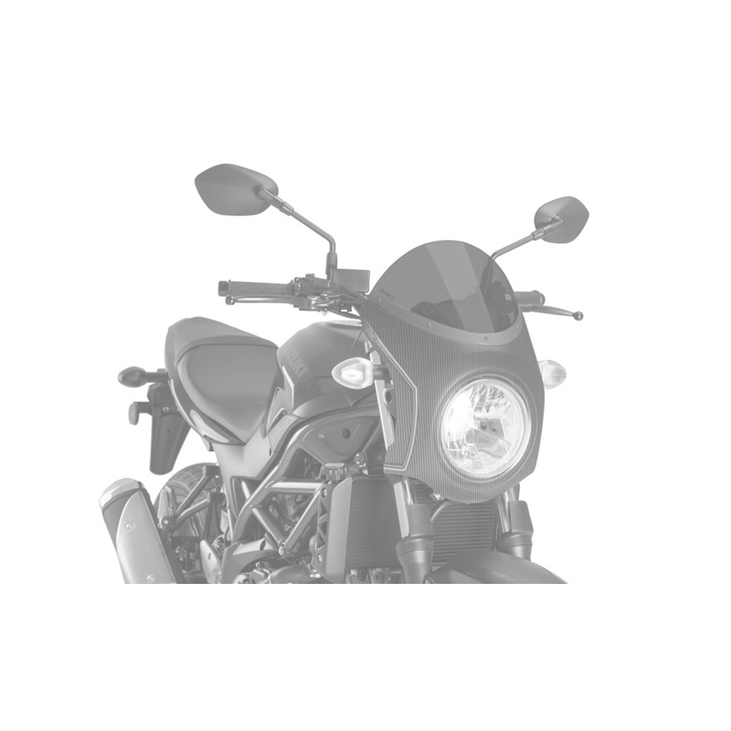 Parbriz PUIG RETRO SEMI-FAIRING Negru carbon look