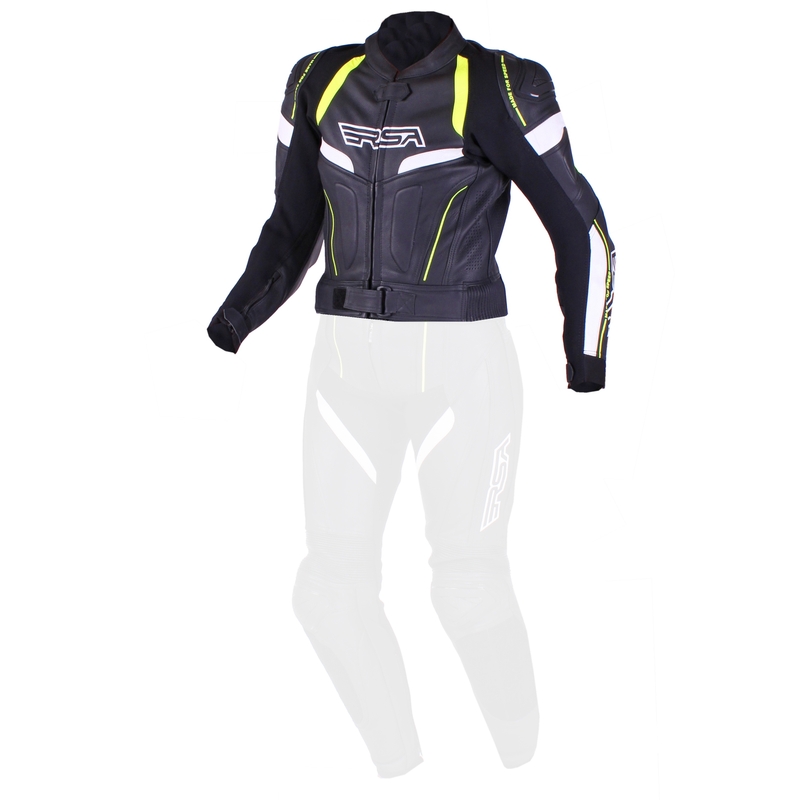 Jacheta RSA Speedway pentru femei negru-alb-alb-fluo galben výprodej lichidare
