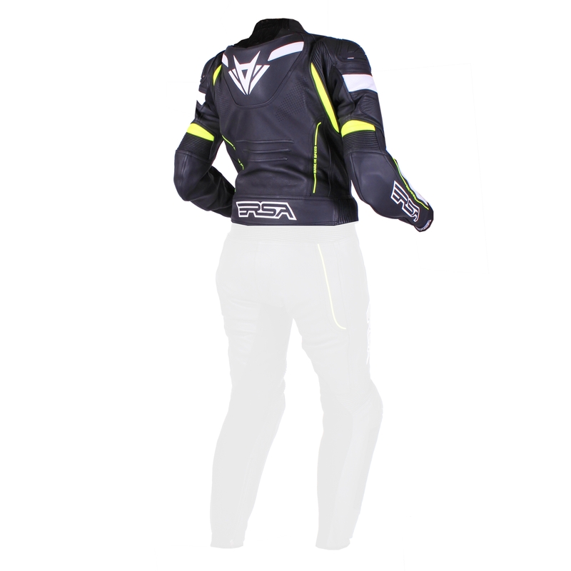 Jacheta RSA Speedway pentru femei negru-alb-alb-fluo galben výprodej lichidare