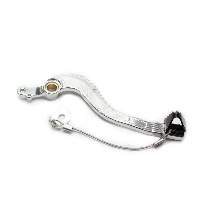 Brake pedal MOTION STUFF silver body, black steel fixed tip Steel Fixed Tip