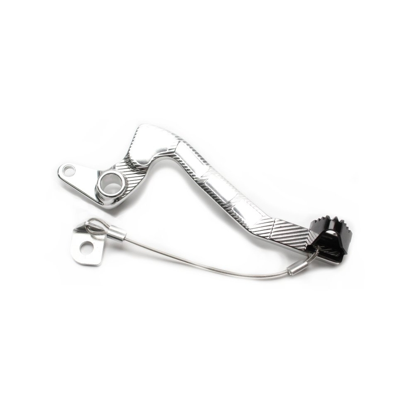 Brake pedal MOTION STUFF silver body, black steel fixed tip Steel Fixed Tip