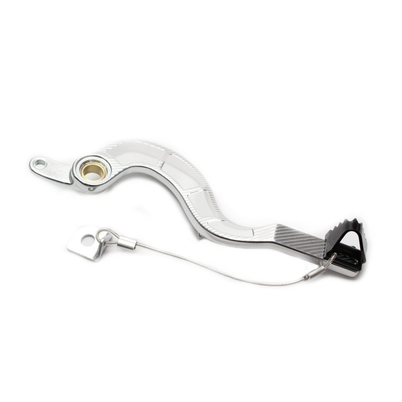 Brake pedal MOTION STUFF silver body, black steel fixed tip Steel Fixed Tip