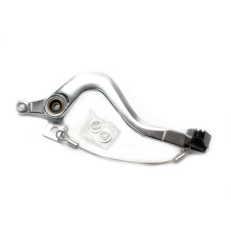Brake pedal MOTION STUFF silver body, black steel fixed tip Steel Fixed Tip