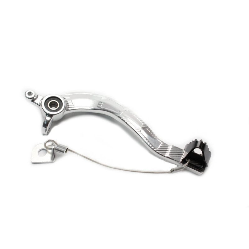 Brake pedal MOTION STUFF silver body, black steel fixed tip Steel Fixed Tip