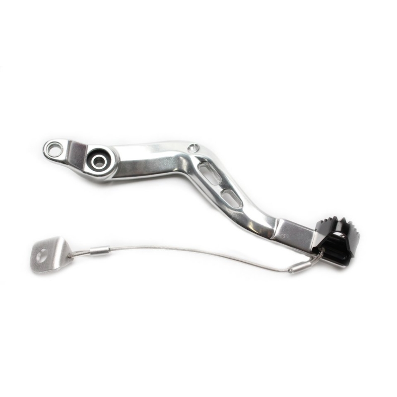 Brake pedal MOTION STUFF silver body, black steel fixed tip Steel Fixed Tip