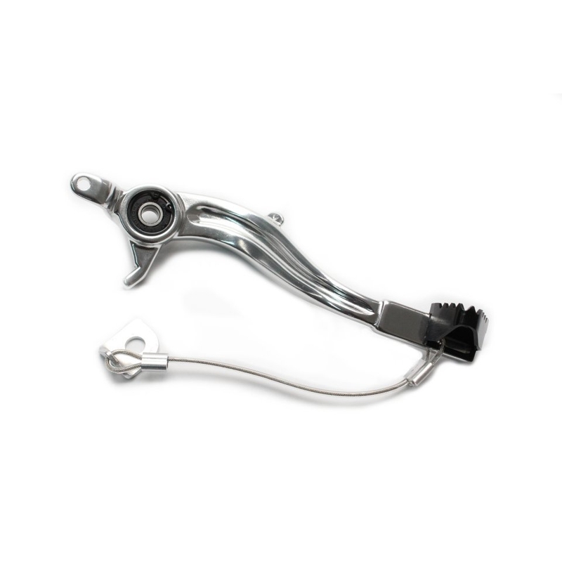 Brake pedal MOTION STUFF silver body, black steel fixed tip Steel Fixed Tip