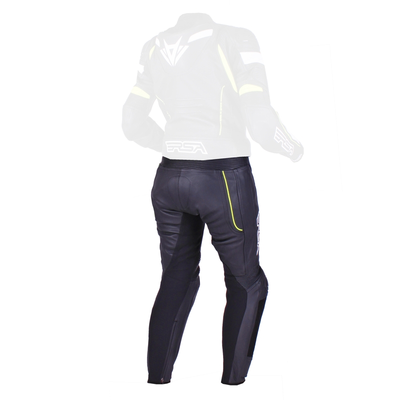 Pantaloni RSA Speedway negru-alb-alb-albastru-galben-fluo pentru femei výprodej lichidare