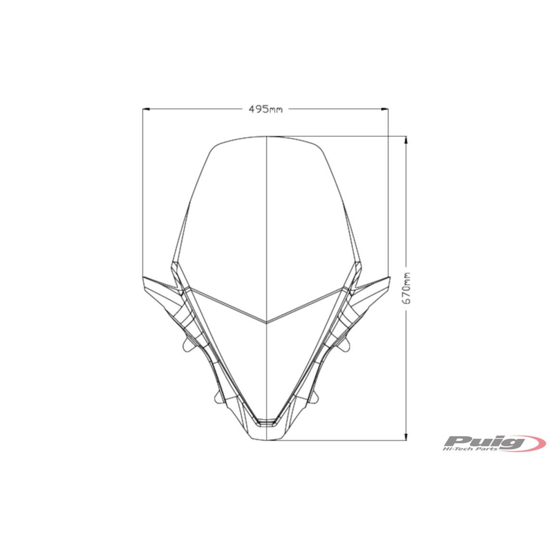 Parbriz PUIG V-TECH LINE TOURING dark smoke
