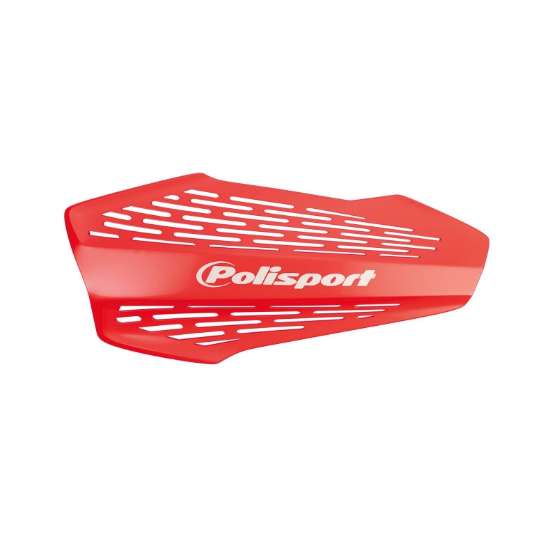 Handguard POLISPORT MX FORCE with universal handlebar mounting kit Red CR04