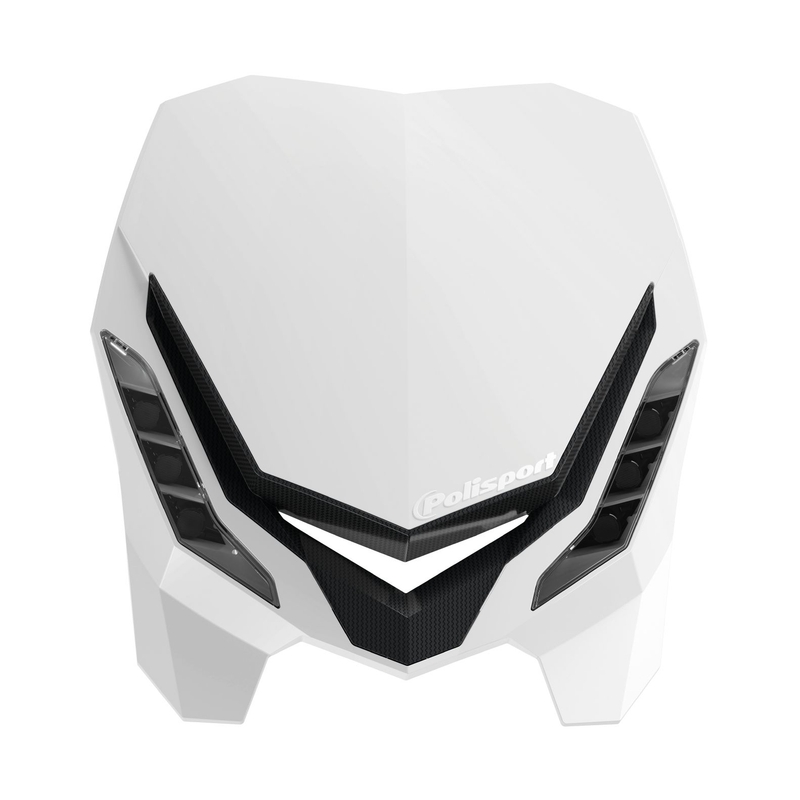 Headlights POLISPORT E-BLAZE alb/negru