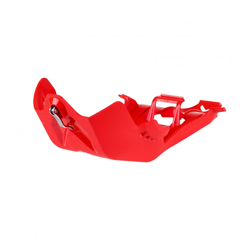 Skid Plate POLISPORT with link protector Rosu