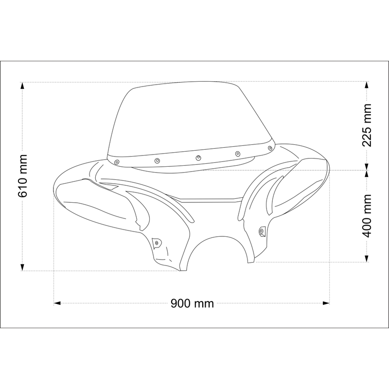 Parbriz CUSTOMACCES BATWING smoke pentru HARLEY DAVIDSON XL 883 Sportster 2009-2019, HARLEY DAVIDSON XL 883 N Sportster Iron 2009-2020