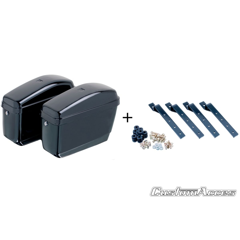Genti rigide CUSTOMACCES EASY Negru pair, with KF universal support